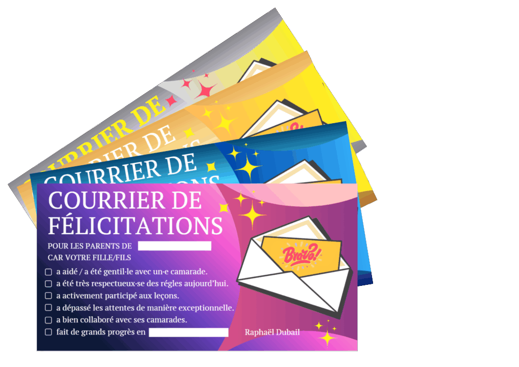 courier de félicitations sample