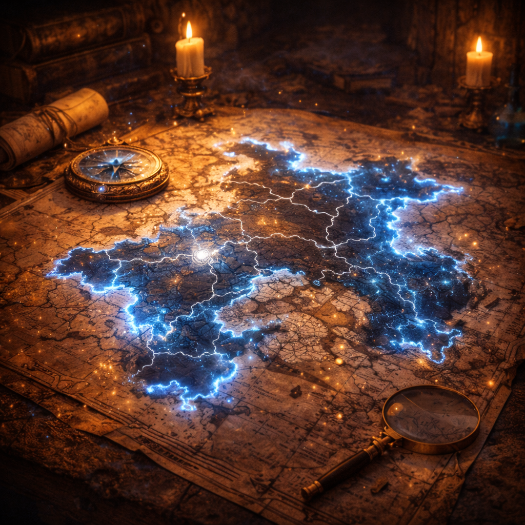 carte ancienne et lumineuse